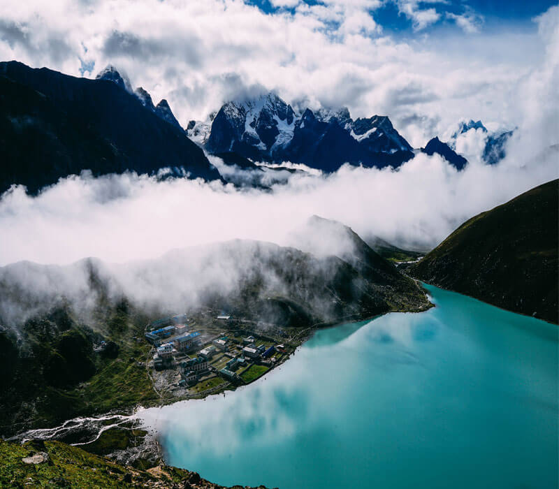 Gokyo Lakes which is located in Nepal