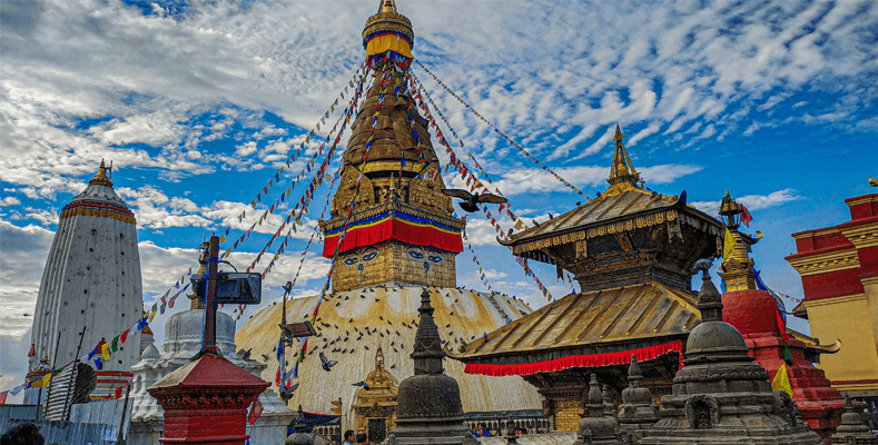 Swayambhunath Stupa which is located in Province 3 of Nepal