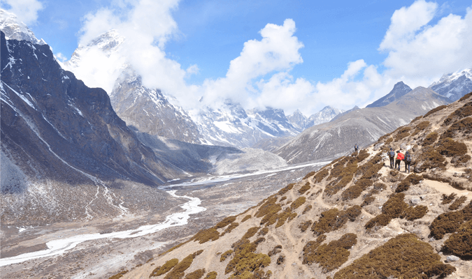 Route of trekking to EBC, Namche which is located in Province 3 of Nepal 